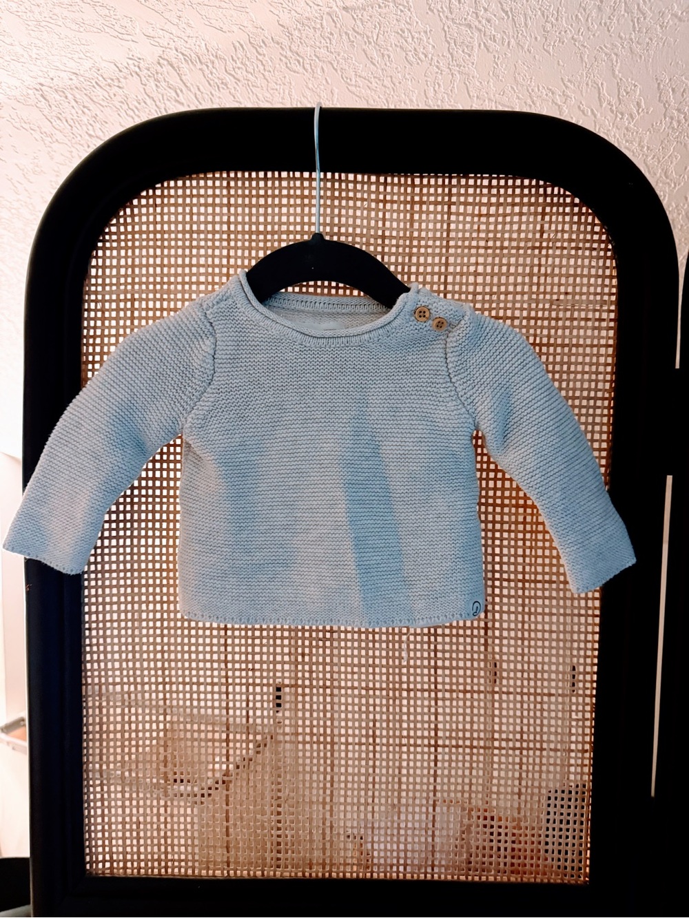 Little Planet Baby Boys Girls Organic Cotton Knit Sweater Buttons Gray Newborn